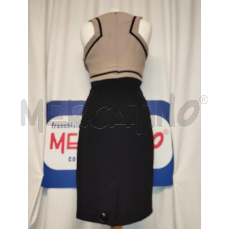 VESTITO DONNA OPERA  NERO E BEIGE  | Mercatino dell'Usato Catania stazione centrale 3