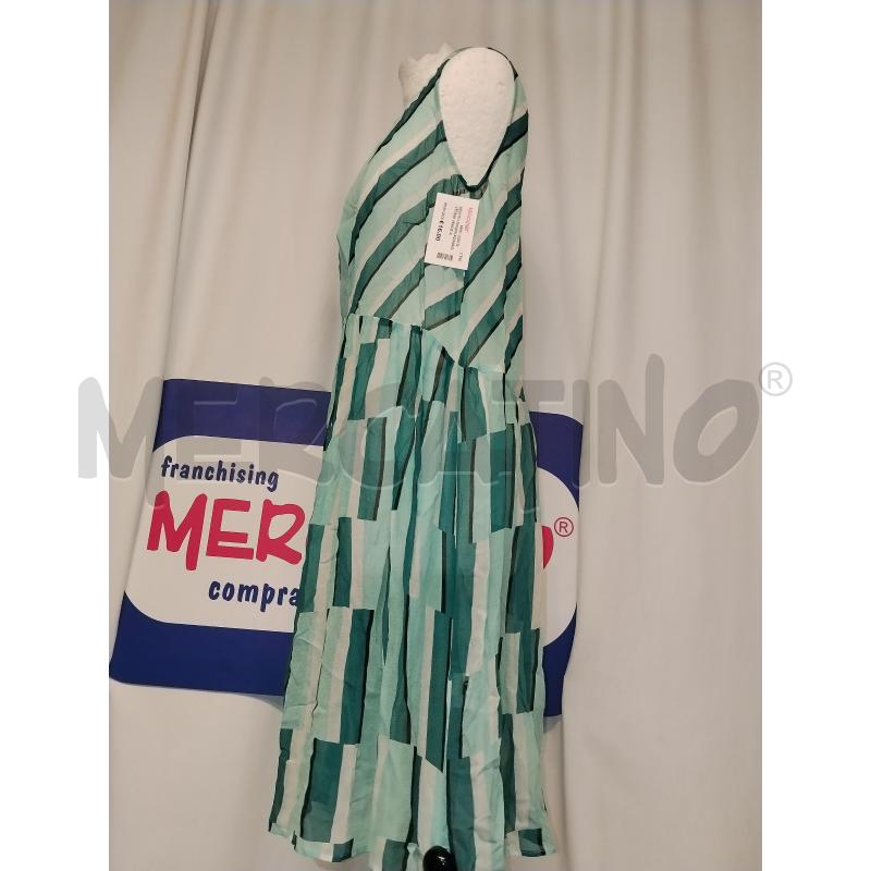 VESTITO DONNA PIANURA STUDIO VERDE A RIGHE  | Mercatino dell'Usato Catania stazione centrale 2
