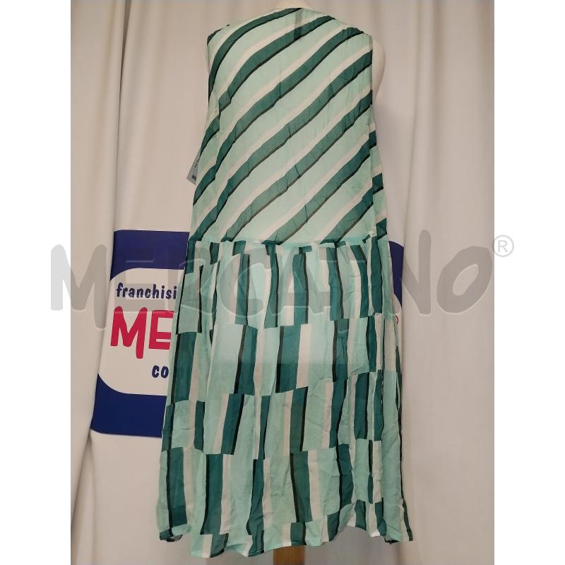 VESTITO DONNA PIANURA STUDIO VERDE A RIGHE  | Mercatino dell'Usato Catania stazione centrale 3