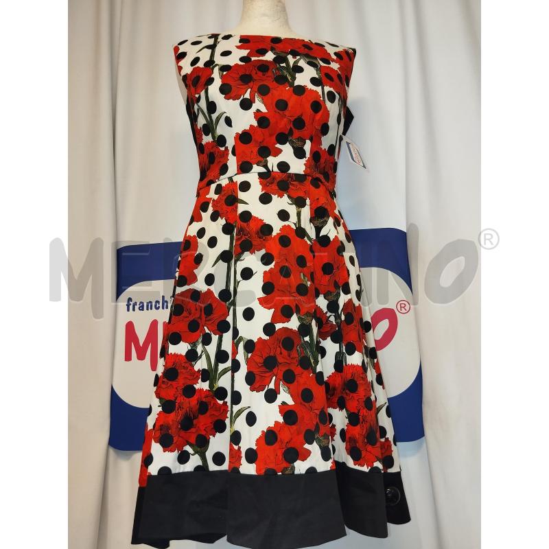 VESTITO DONNA SANDRO FERRONE A FANTASIA ROSSO A POIS NERO | Mercatino dell'Usato Catania stazione centrale 1