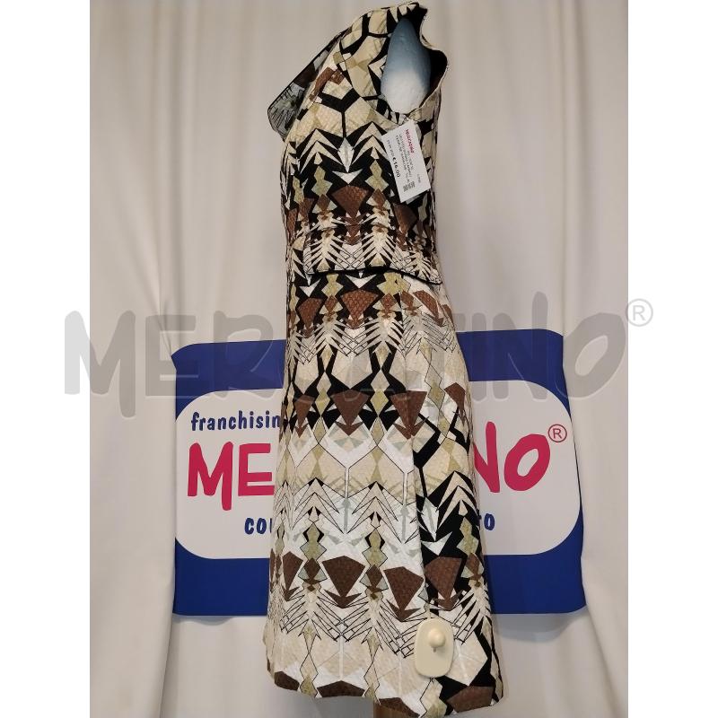 VESTITO DONNA SANDRO FERRONE MARRONE A FANTASIA | Mercatino dell'Usato Catania stazione centrale 2