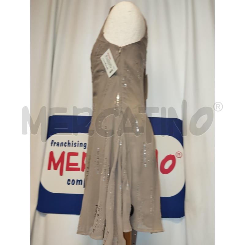 VESTITO DONNA ZARA BEIGE CON PAILLETES  | Mercatino dell'Usato Catania stazione centrale 3