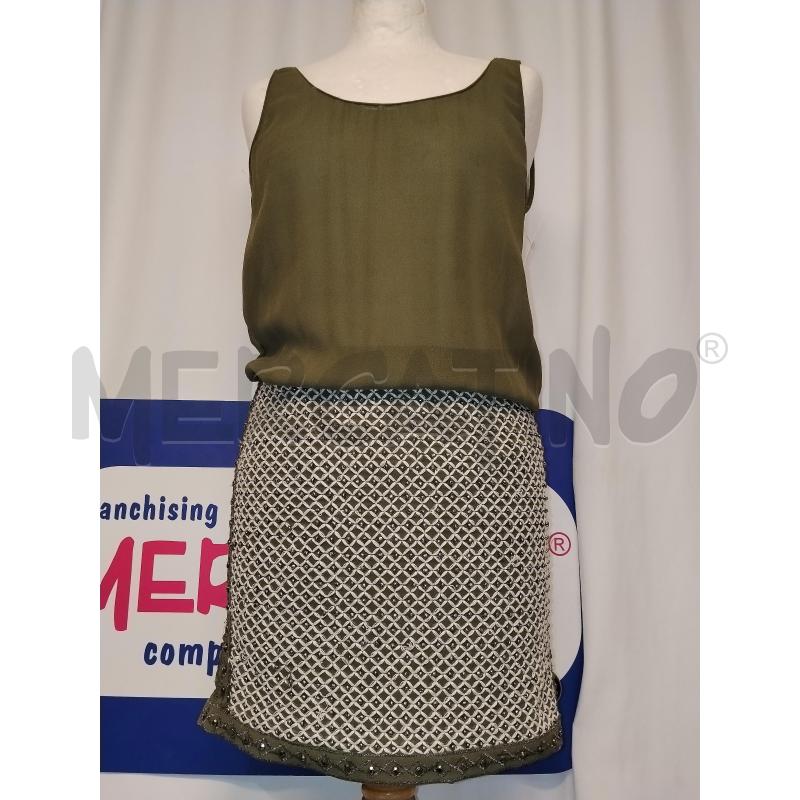VESTITO DONNA ZARA VERDE CON APPLICAZIONI | Mercatino dell'Usato Catania stazione centrale 1