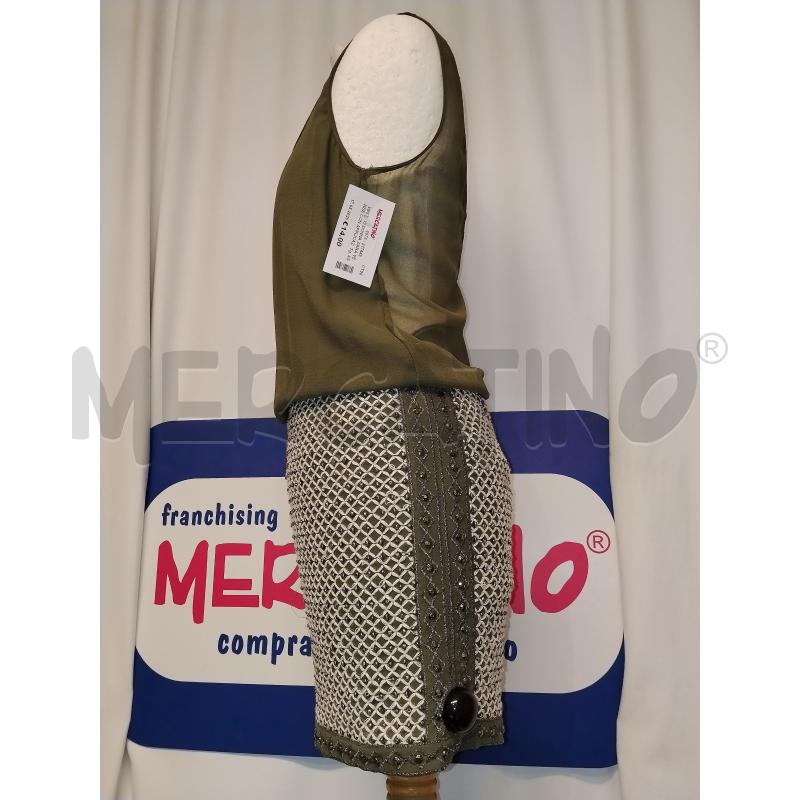 VESTITO DONNA ZARA VERDE CON APPLICAZIONI | Mercatino dell'Usato Catania stazione centrale 2
