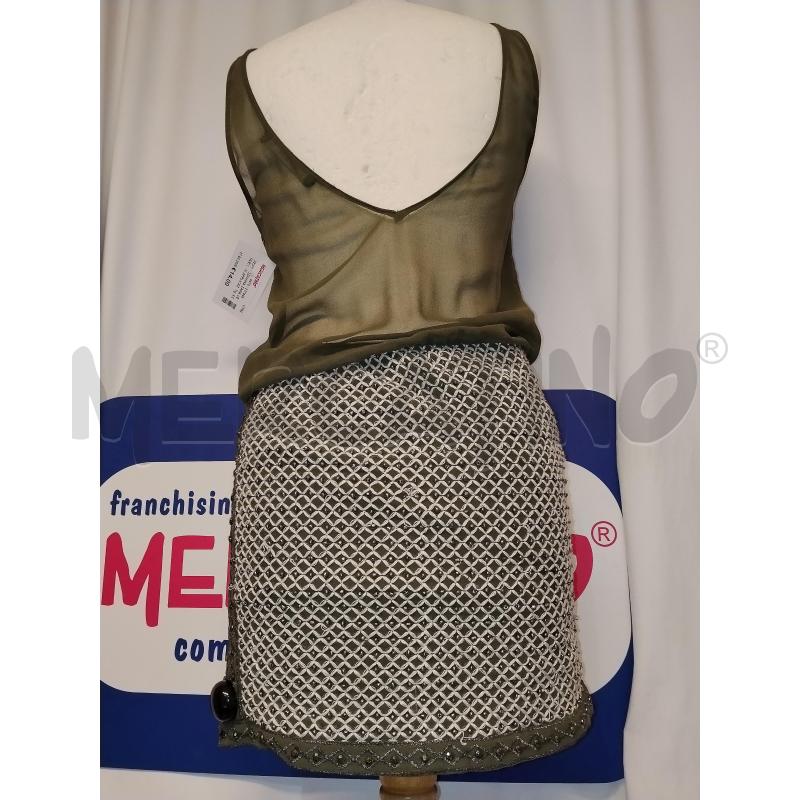VESTITO DONNA ZARA VERDE CON APPLICAZIONI | Mercatino dell'Usato Catania stazione centrale 3