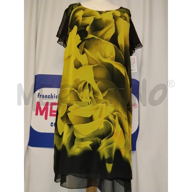 VESTITO DONNA  ANTONELLA  RAZZOLI NERO E GIALLO A FANTASIA    | Mercatino dell'Usato Catania stazione centrale 1
