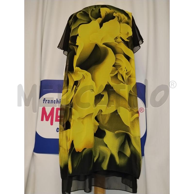 VESTITO DONNA  ANTONELLA  RAZZOLI NERO E GIALLO A FANTASIA    | Mercatino dell'Usato Catania stazione centrale 3
