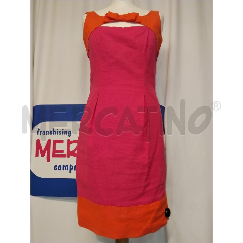 VESTITO DONNA  ARANCIO E FUCSIA LUISA SPAGNOLI | Mercatino dell'Usato Catania stazione centrale 1