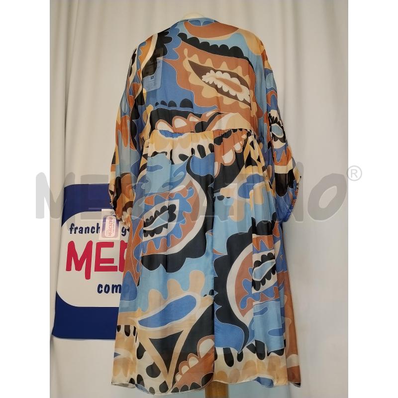 VESTITO DONNA  GOLD AZZURRO MARRONE A FANTASIA | Mercatino dell'Usato Catania stazione centrale 3