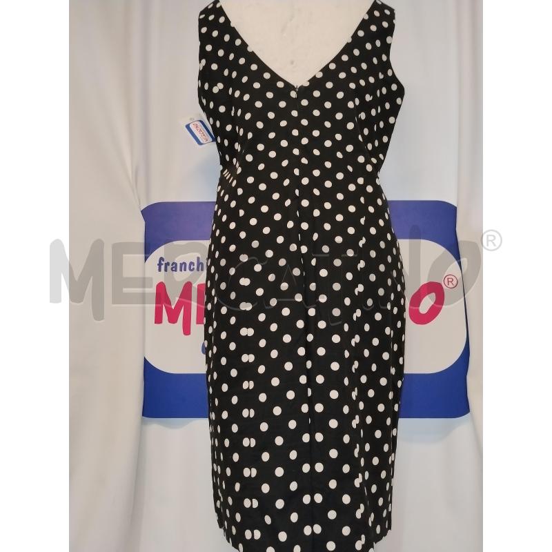 VESTITO DONNA  MI PIACI NERO A POIS BIANCO  | Mercatino dell'Usato Catania stazione centrale 3
