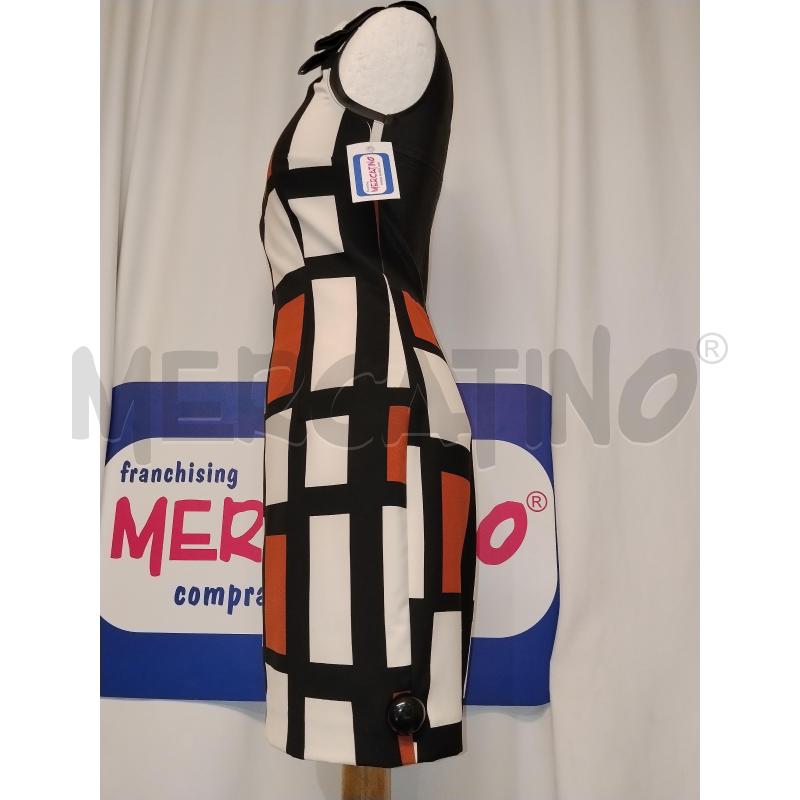 VESTITO DONNA  SANDRO FERRONE NERO A QUADRI | Mercatino dell'Usato Catania stazione centrale 2