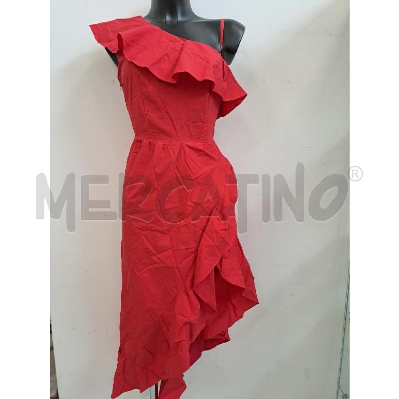 ABITO DONNA KATE LATRA MODA ROSSO MONOSPALLE BALZE | Mercatino dell'Usato Catanzaro 1