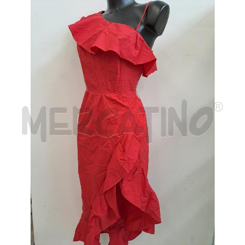 ABITO DONNA KATE LATRA MODA ROSSO MONOSPALLE BALZE | Mercatino dell'Usato Catanzaro 3
