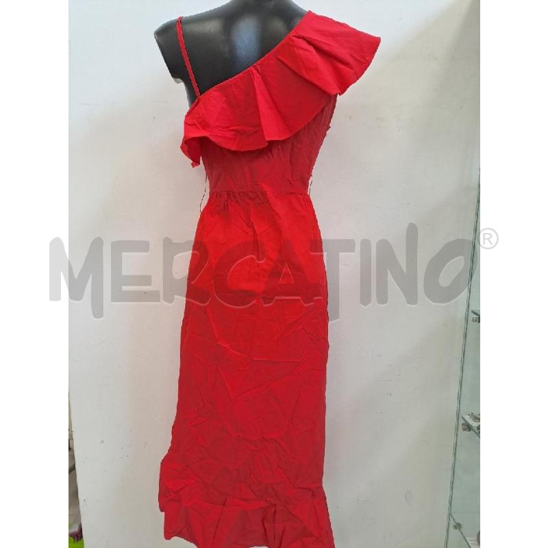 ABITO DONNA KATE LATRA MODA ROSSO MONOSPALLE BALZE | Mercatino dell'Usato Catanzaro 4