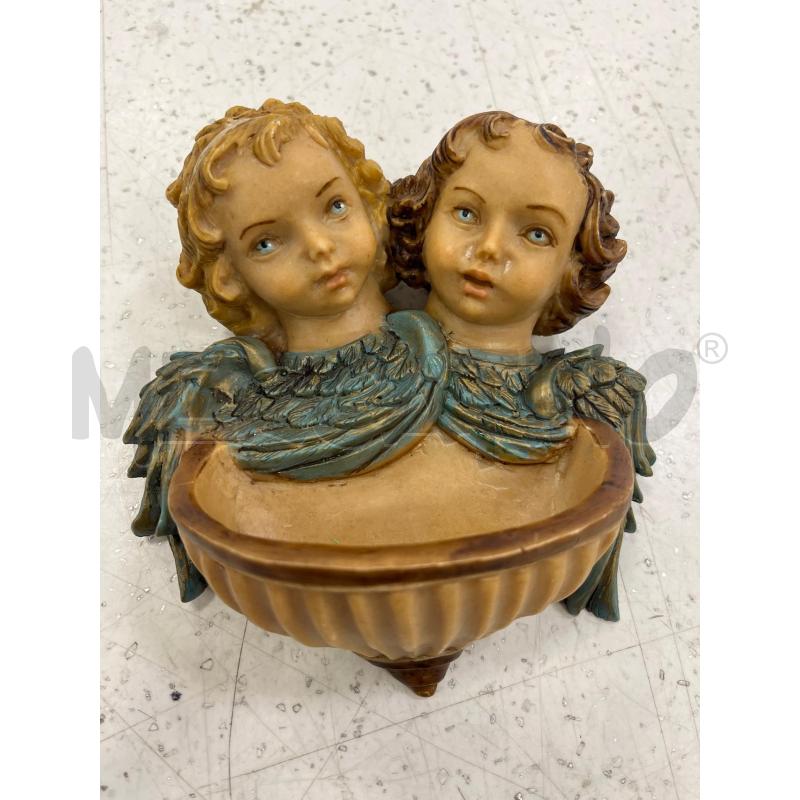 ACQUASANTIERA CON DUE ANGIOLETTI N.965  | Mercatino dell'Usato Catanzaro 1