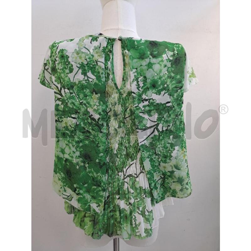 BLUSA DONNA CIPS BIANCO VERDE PLISSETTATO | Mercatino dell'Usato Catanzaro 3