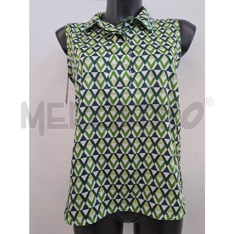 BLUSA DONNA EMME AMRELLA TRIANGOLI VERDE  | Mercatino dell'Usato Catanzaro 1