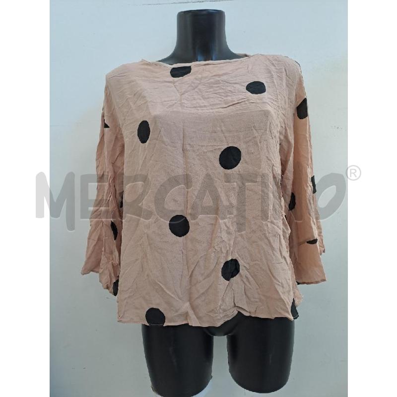 BLUSA DONNA INTREND ROSA PALLINA NERA  | Mercatino dell'Usato Catanzaro 1