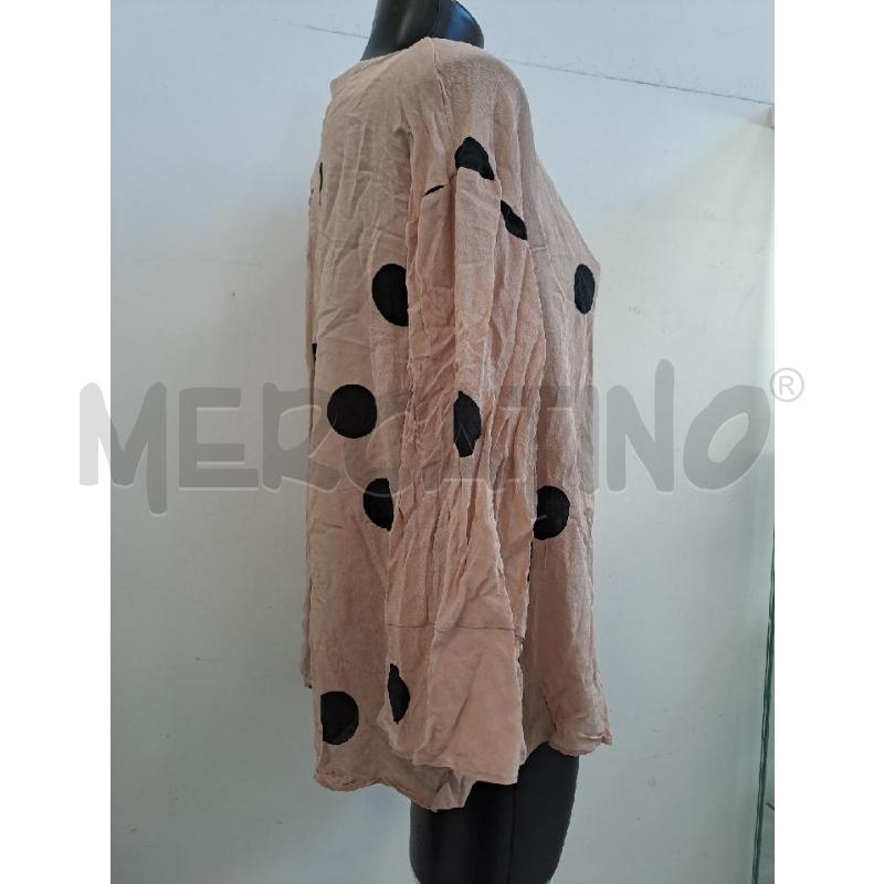 BLUSA DONNA INTREND ROSA PALLINA NERA  | Mercatino dell'Usato Catanzaro 2