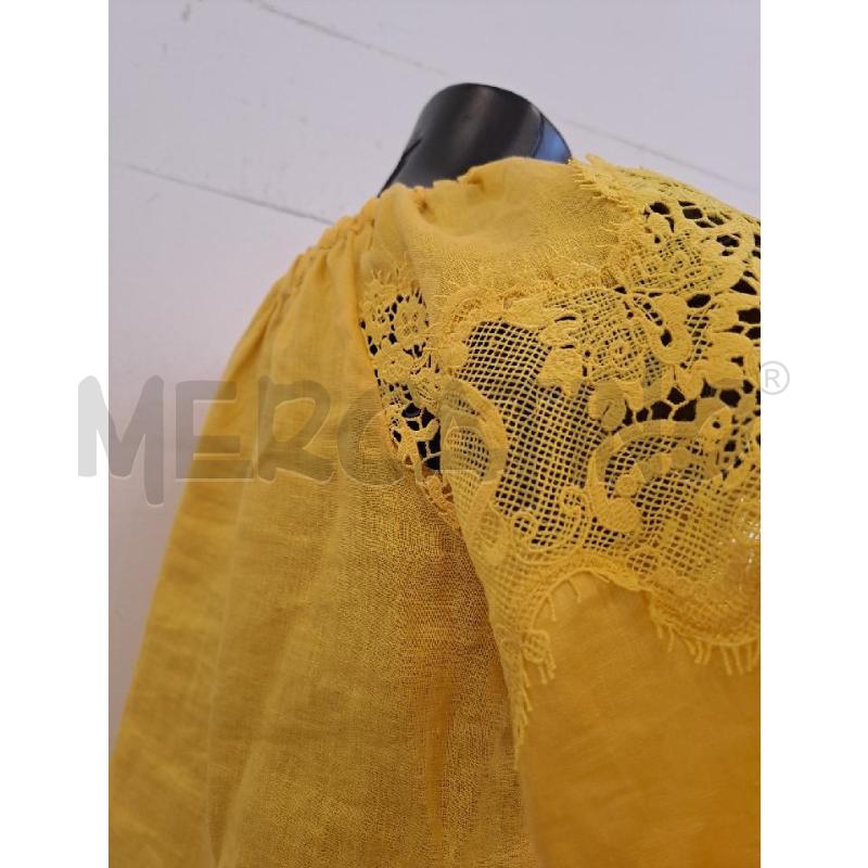 BLUSA DONNA LUISA SPAGNOLI SENAPE ELASTICO VITA LINO | Mercatino dell'Usato Catanzaro 3