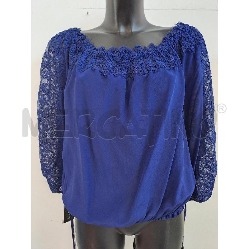 BLUSA DONNA LUISA SPAGNOLI SETA BLU ELETTRICO  | Mercatino dell'Usato Catanzaro 1