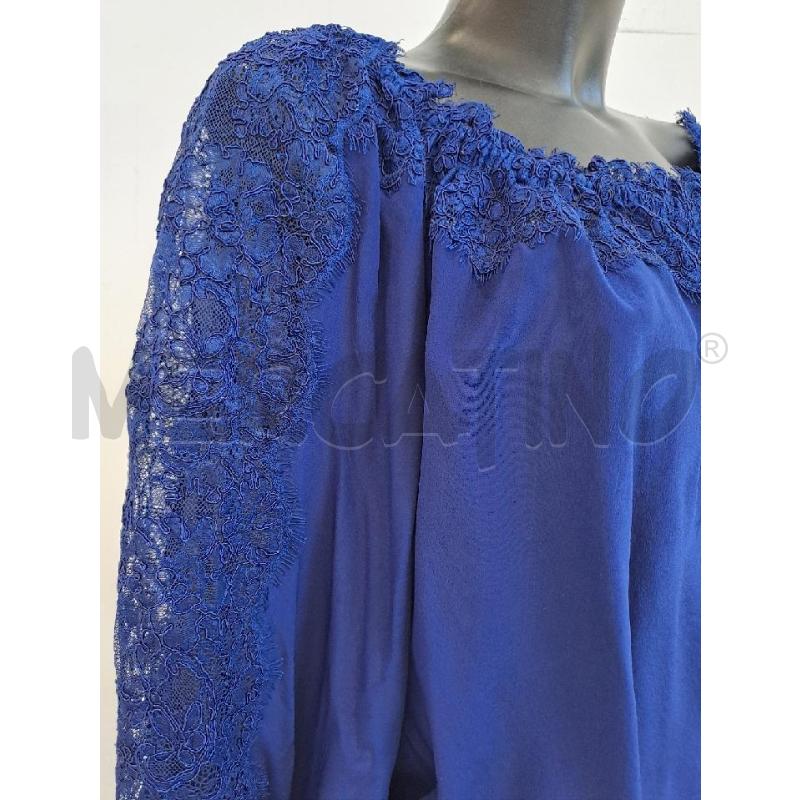 BLUSA DONNA LUISA SPAGNOLI SETA BLU ELETTRICO  | Mercatino dell'Usato Catanzaro 2