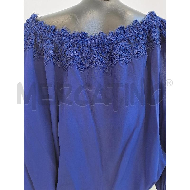 BLUSA DONNA LUISA SPAGNOLI SETA BLU ELETTRICO  | Mercatino dell'Usato Catanzaro 3