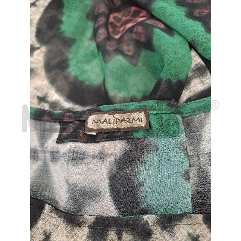 BLUSA DONNA MALIPARMI BEIGE FIORI GRANDI VERDE NERO  | Mercatino dell'Usato Catanzaro 4