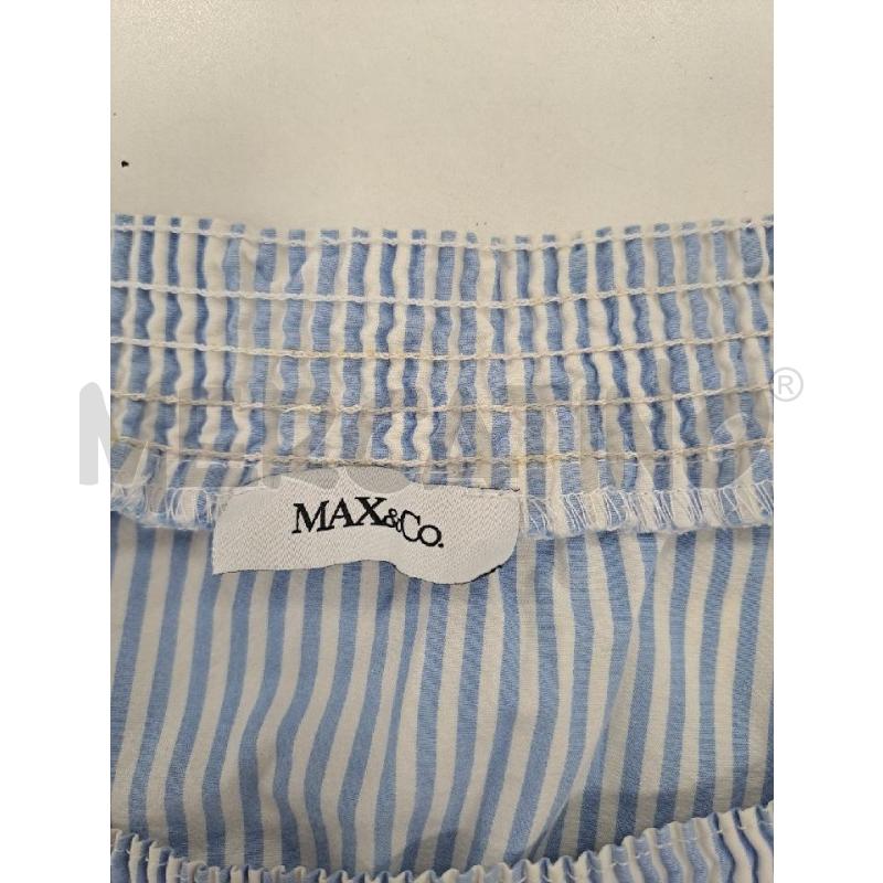 BLUSA DONNA MAX&CO RIGA BIANCA CELESTE SCOLLO BARCA  | Mercatino dell'Usato Catanzaro 4