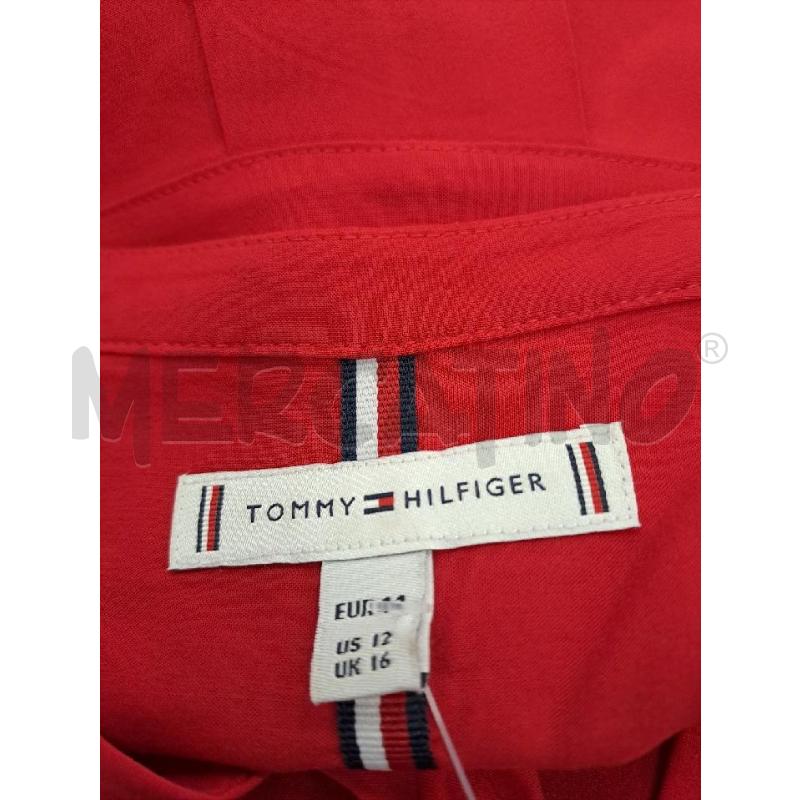 BLUSA DONNA TOMMY HILFIGER ROSSA SCOLLO V  | Mercatino dell'Usato Catanzaro 4