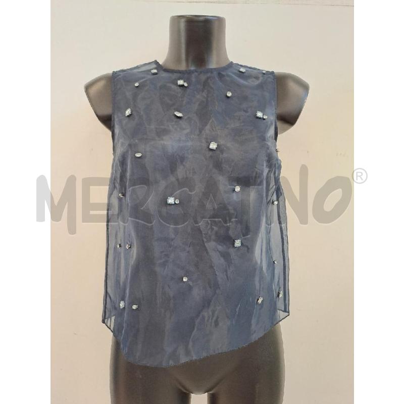BLUSA DONNA TWINSET BLU VELATO STRASS  | Mercatino dell'Usato Catanzaro 1