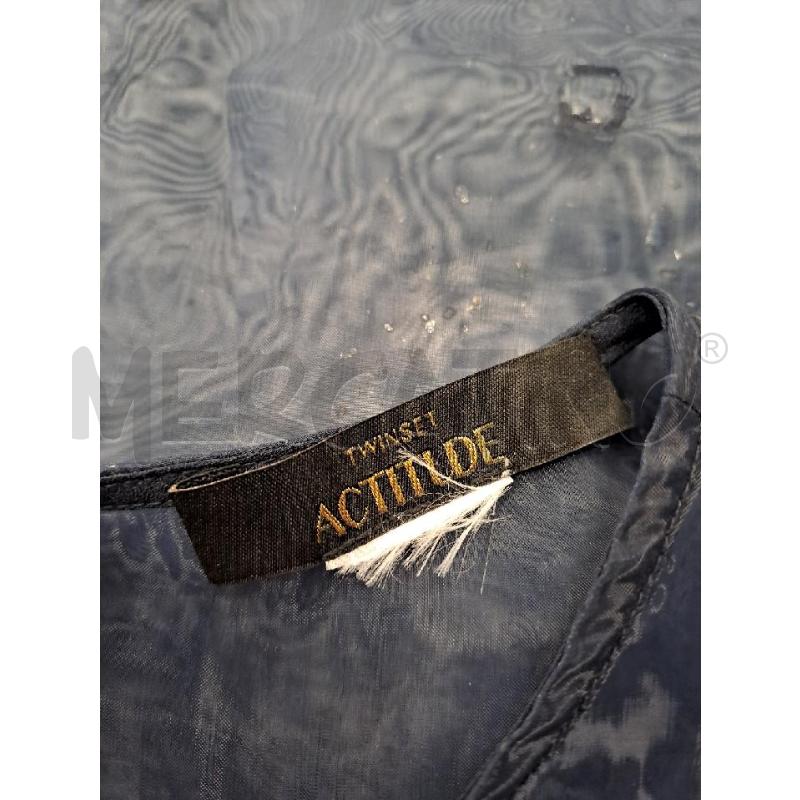 BLUSA DONNA TWINSET BLU VELATO STRASS  | Mercatino dell'Usato Catanzaro 4