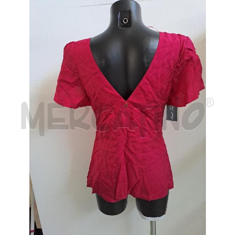 BLUSA DONNA TWINSET FUCSIA SCOLLO V ROUCHE  | Mercatino dell'Usato Catanzaro 3