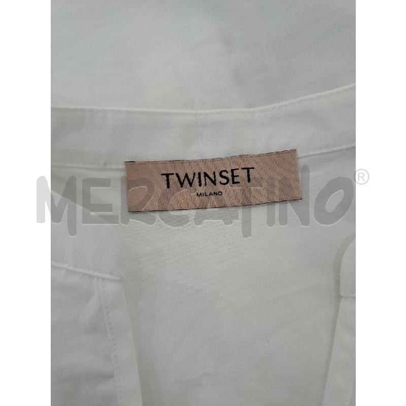 BLUSA DONNA TWIN SET BIANCO RICAMO  | Mercatino dell'Usato Catanzaro 4