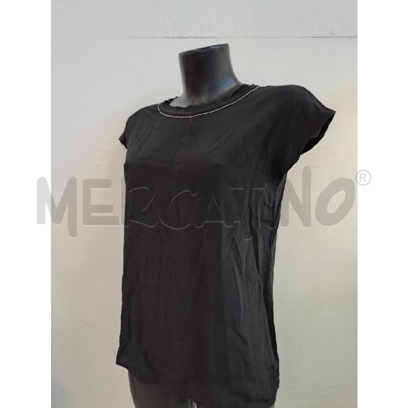 BLUSA DONNA TWIN SET NERO GIROMANICS BORDO STRASS | Mercatino dell'Usato Catanzaro 2