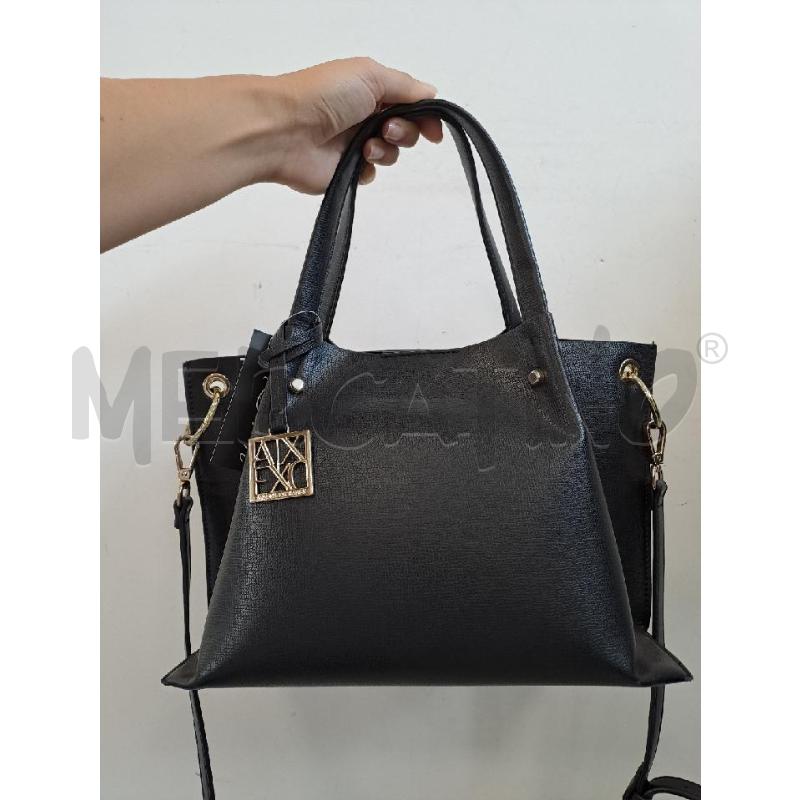 BORSA DONNA ARMANI EXCHANGE NERO DOPPIO MANICO | Mercatino dell'Usato Catanzaro 1
