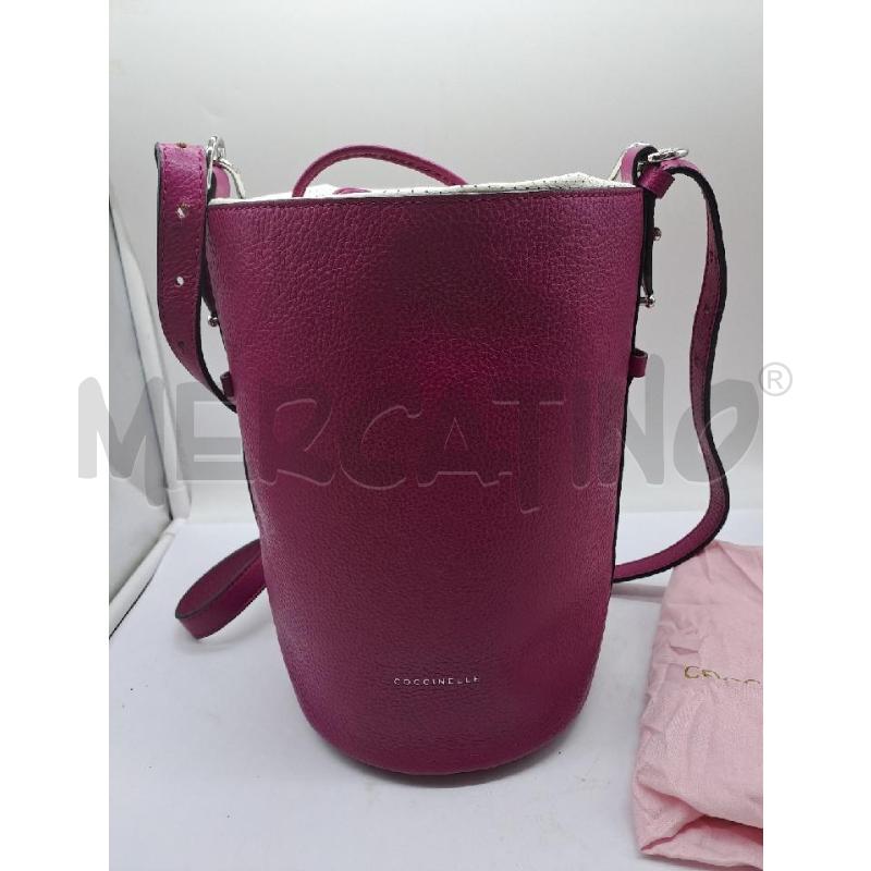 BORSA DONNA COCCINELLE A SECCHIELLO FUXIA  | Mercatino dell'Usato Catanzaro 4