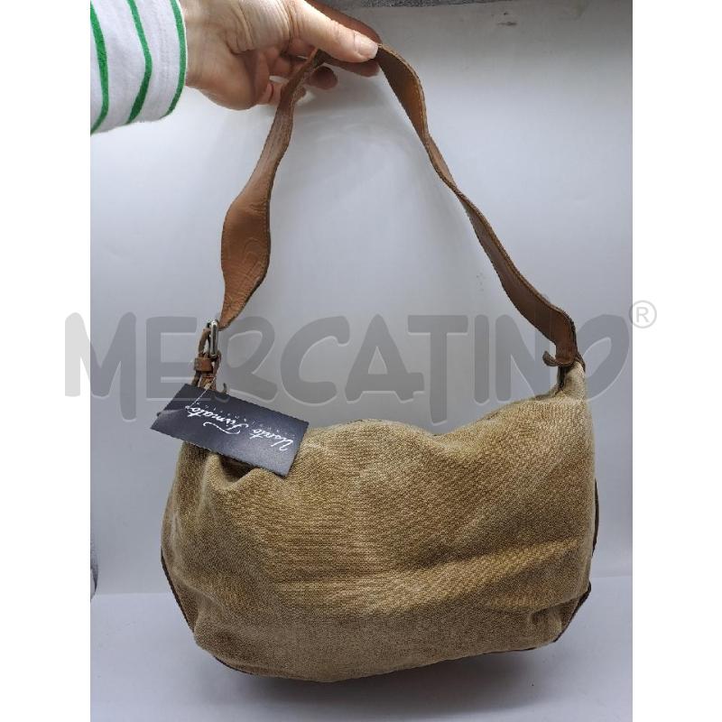 BORSA DONNA FURLA BEIGE TESSUTO MANICO PELLE MOD LUNA | Mercatino dell'Usato Catanzaro 1