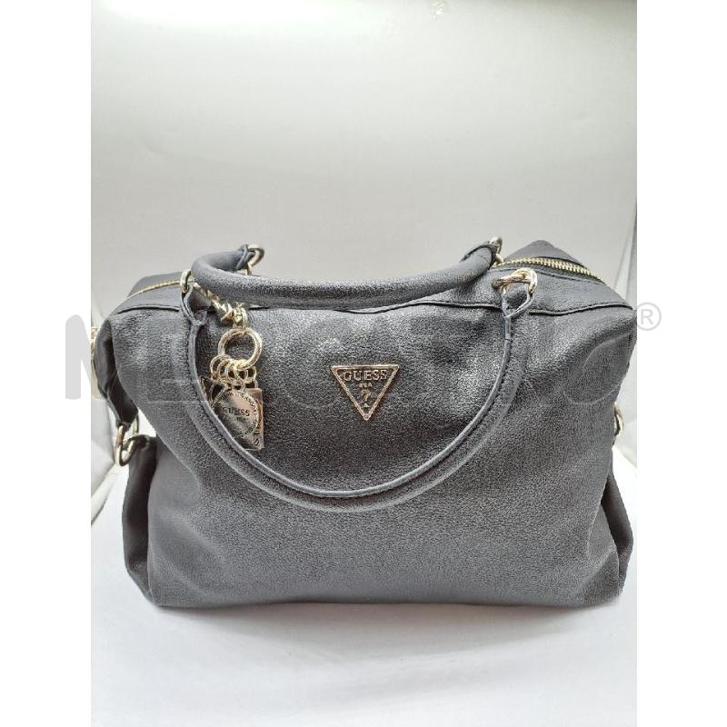 BORSA DONNA GUESS NERO MARTELLATA SATCHEL  | Mercatino dell'Usato Catanzaro 1