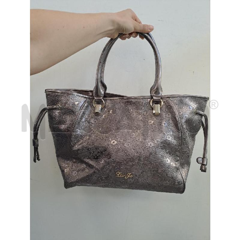 BORSA DONNA LIU JO GRIGIO DAMASCATO  | Mercatino dell'Usato Catanzaro 1
