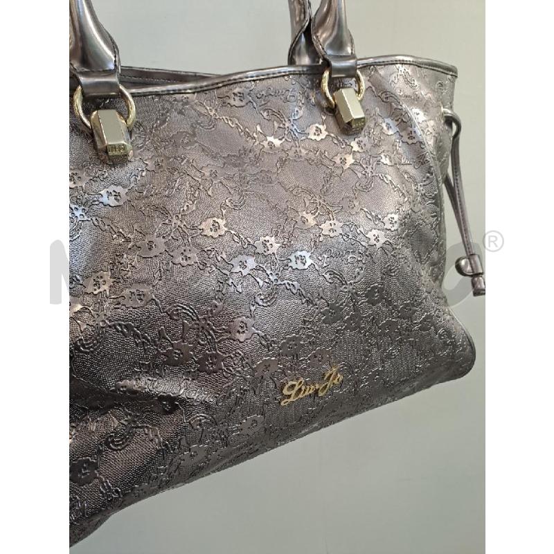 BORSA DONNA LIU JO GRIGIO DAMASCATO  | Mercatino dell'Usato Catanzaro 2