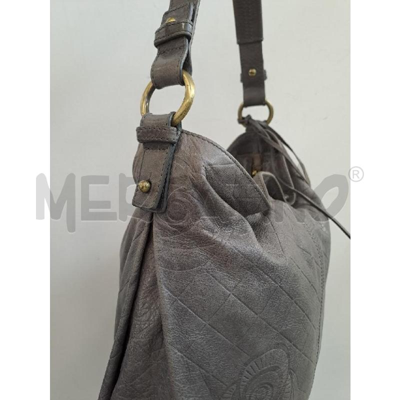 BORSA DONNA NANNINI GRIGIA  VERA PELLE | Mercatino dell'Usato Catanzaro 2