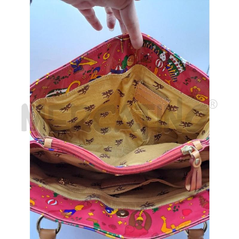 BORSA DONNA PIERO GUIDI ROSSO VERNICE MANICO CAMELLO | Mercatino dell'Usato Catanzaro 5
