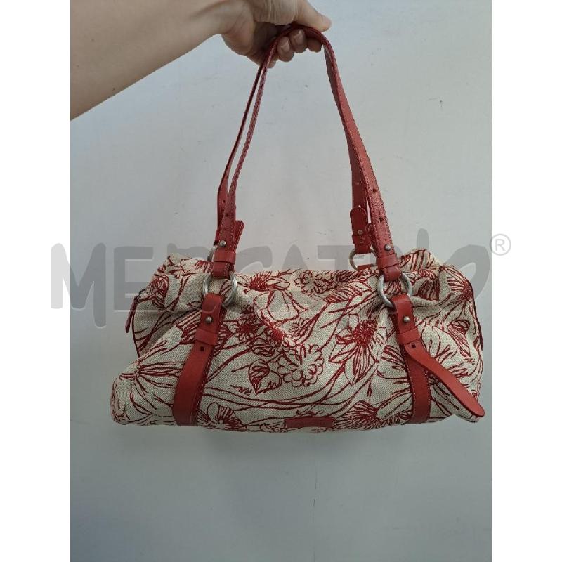 BORSA DONNA POLLINI BEIGE ROSSA  | Mercatino dell'Usato Catanzaro 1