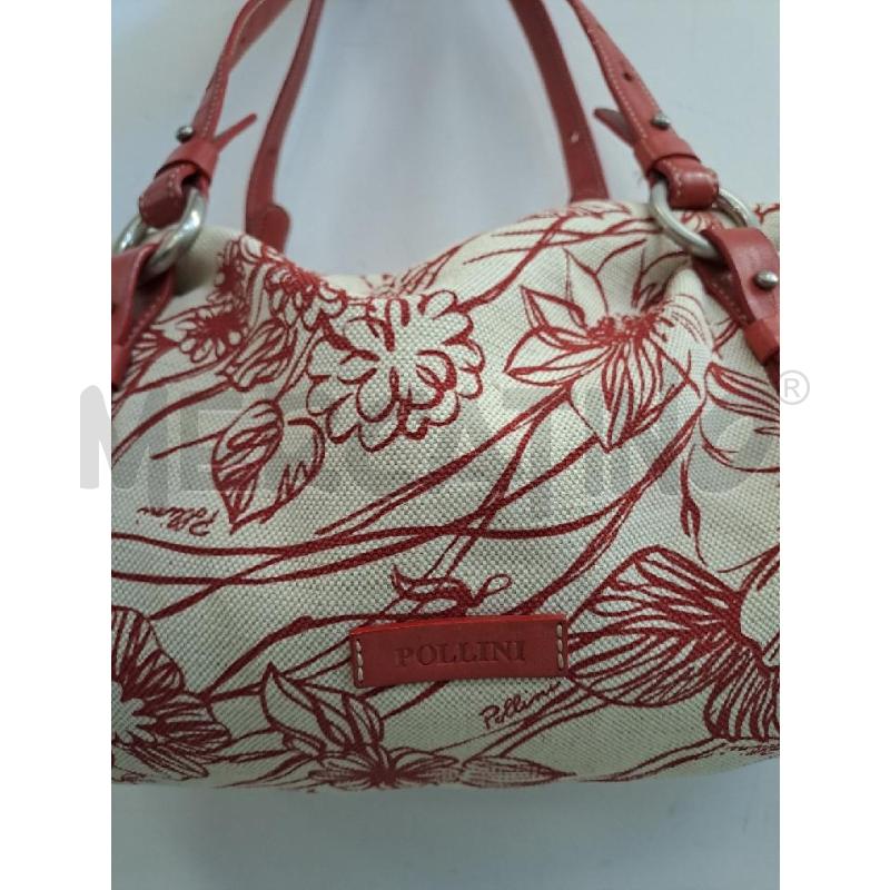 BORSA DONNA POLLINI BEIGE ROSSA  | Mercatino dell'Usato Catanzaro 2