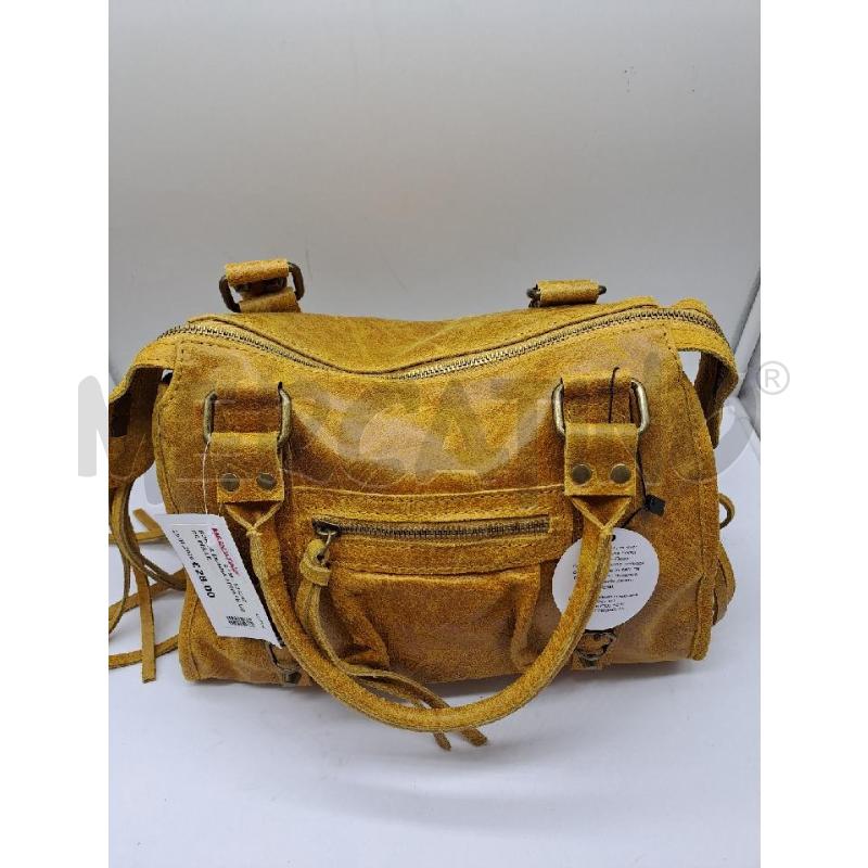 BORSA DONNA SENAPE VERA PELLE  | Mercatino dell'Usato Catanzaro 2