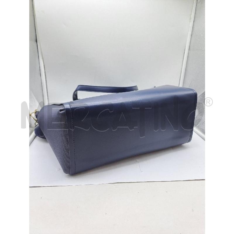 BORSA DONNA VALENTINO BLU TELA ED ECOPELLE  | Mercatino dell'Usato Catanzaro 2
