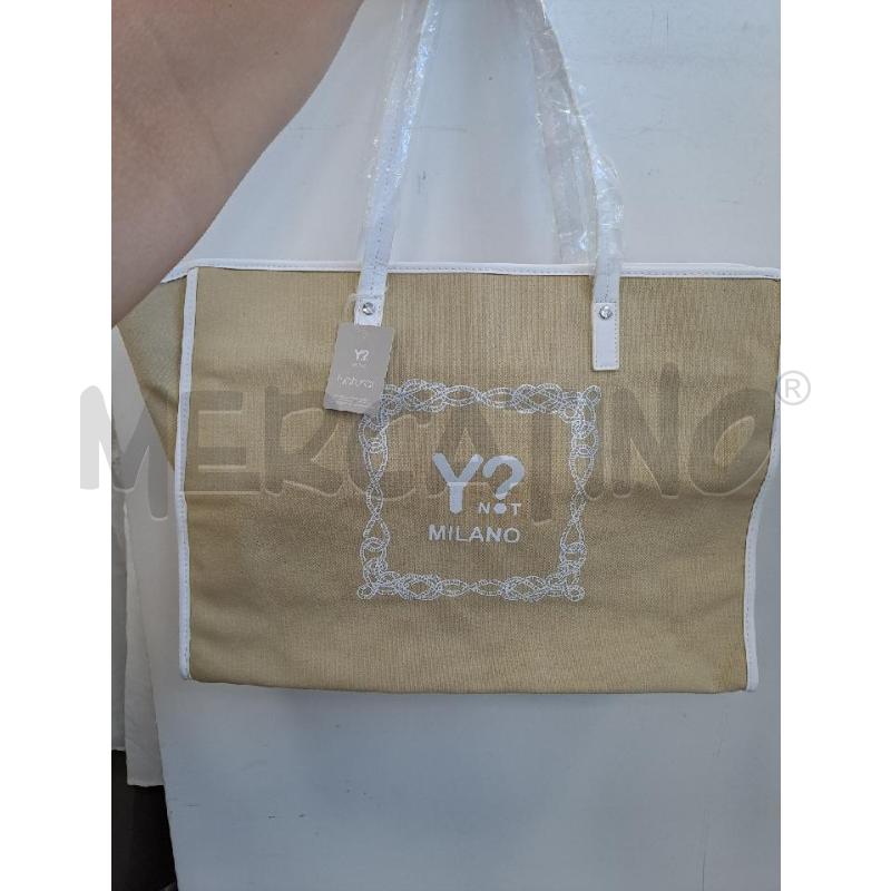 BORSA DONNA YNOT MARE BEIGE BIANCA  | Mercatino dell'Usato Catanzaro 2