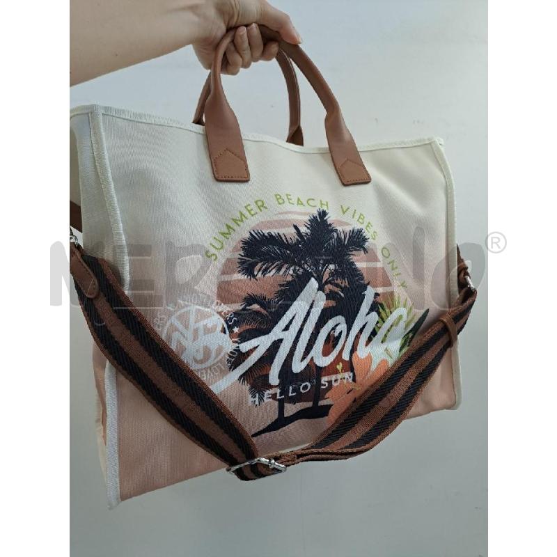 BORSA DONNA YNOT TESSUTO BIANCO ALOHA | Mercatino dell'Usato Catanzaro 2