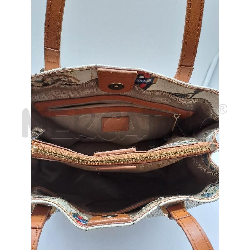 BORSA DONNA Y NOT MARRONE BEIGE  | Mercatino dell'Usato Catanzaro 5